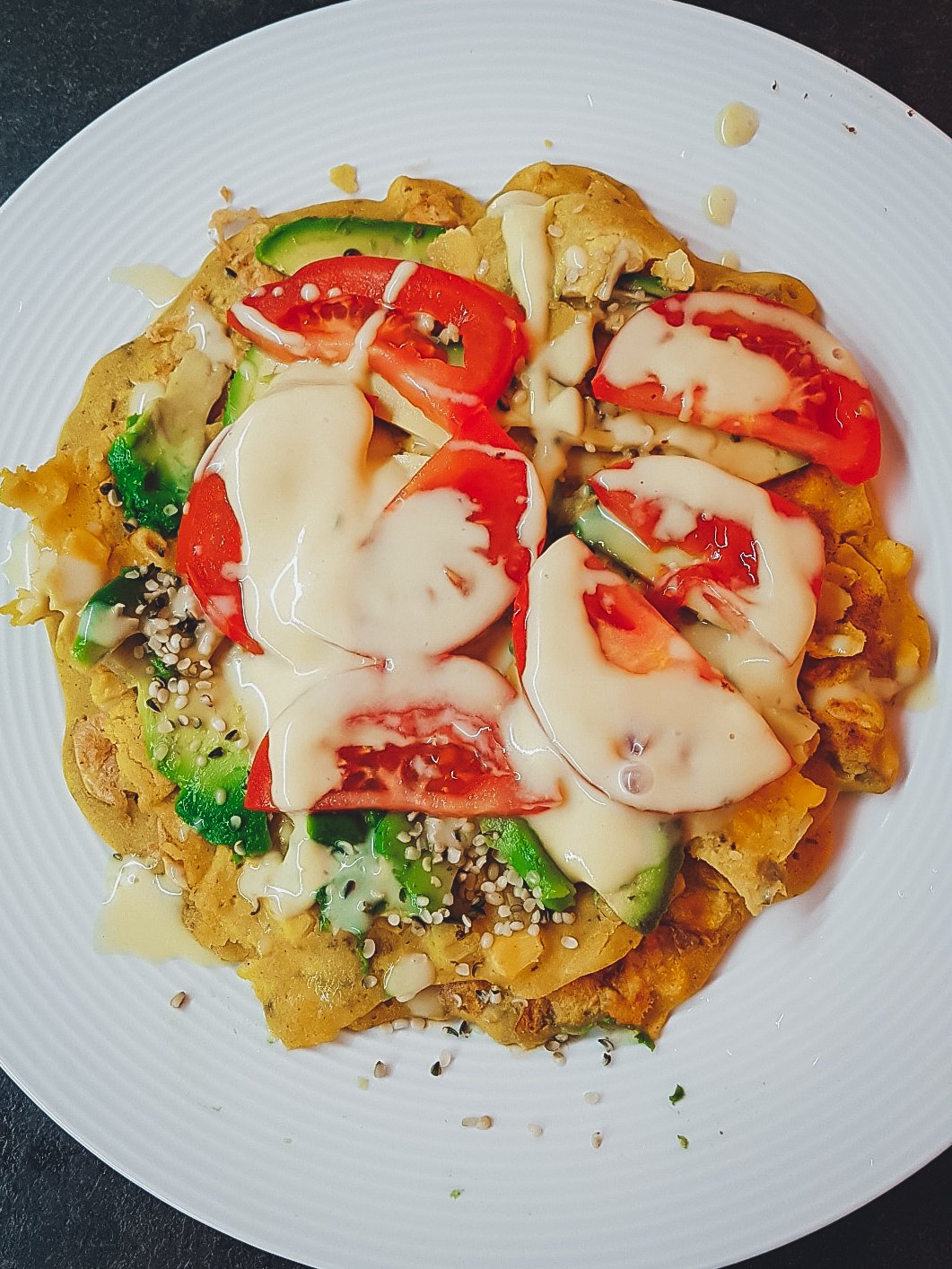 Veganská cizrnová omeleta